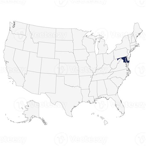 Maryland US state map. USA map 35062502 PNG