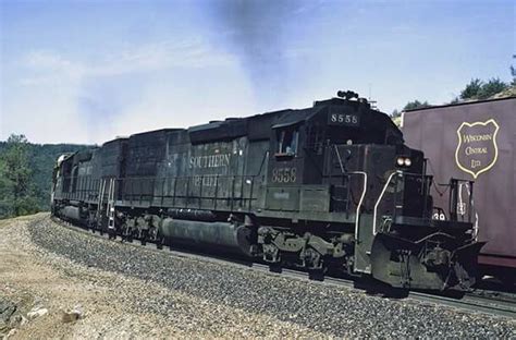 A Pair Of Grimy Southern Pacific Tunnel Motors Head East With