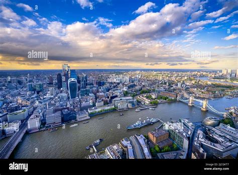 panoramic view at the skyline of london during sunset Stock Photo - Alamy