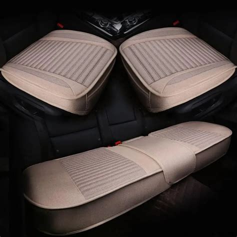 Breathable Car Seat Cover D Flax Seat Protection Cushion Four Seasons