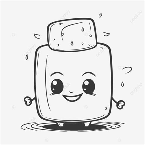 Cute Marshmallow Character Cartoon Doodle Illustration Vector