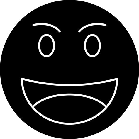 Black And White Smiley Face Emoji Icon. 24471952 Vector Art at Vecteezy