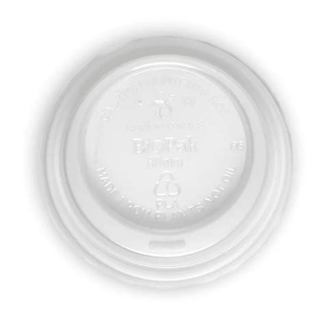 BioPak BCL 8PLA C 80mm Clear PLA Hot Cup Lid Industry Kitchens