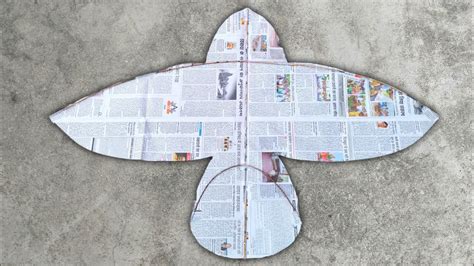 Newspaper Eagle Kite Kite Kaise Banate Hain How To Make Kite With