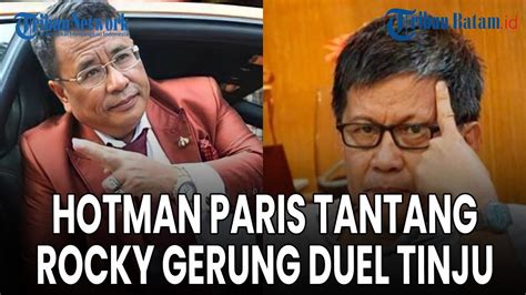 Hotman Paris Tantang Rocky Gerung Duel Tinju Usai Saling Sindir Jelang