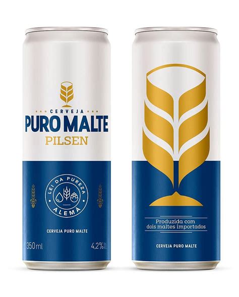 CERVEJA PURO MALTE PILSEN LATA 350ml CX C 12Un Loja Cidade