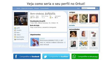 Como seria o seu perfil no Orkut App no Facebook simula Notícias