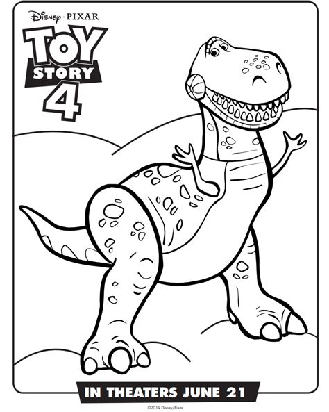 Toy Story Rex Coloring Pages