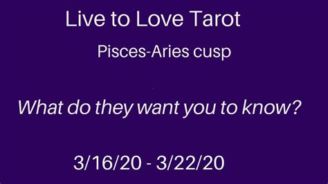 ♓️ Pisces ♈️ Aries Cusp 🙌🏼what Do They Want You To Know🙌🏼 Youtube