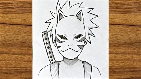 How To Draw Kakashi Anbu Easy Drawing Ideas For Beginners How To