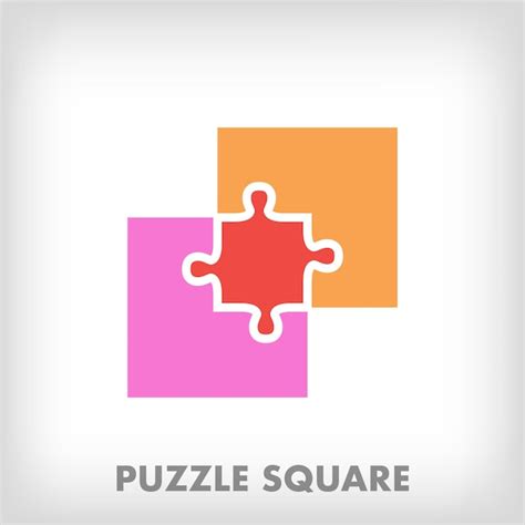 Premium Vector Creative Square Pieces Combining Puzzle Logo Unique Color Transitions Puzzle