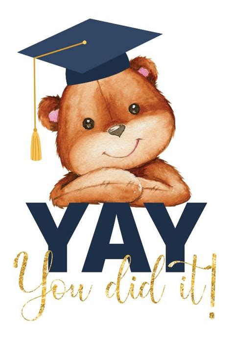 Teddy Bear - Graduation Card | Greetings Island | Graduation teddy bear ...