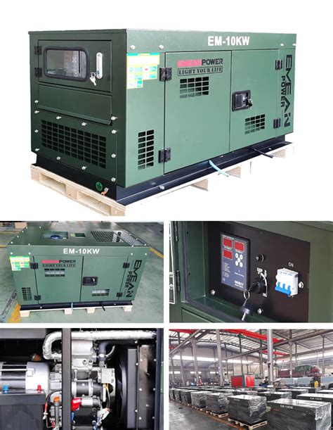 10kw Generator Ac 3 Phases 10kw 12kva Brushless Silent Diesel Generator