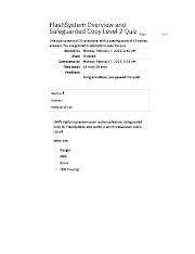 Overview Of FlashSystem And Safeguarded Copy Level 2 Quiz IBM S