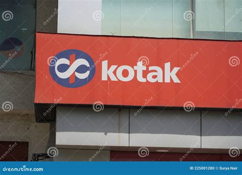 Sign Board Kotak Mahindra Bank Sign Board Showing The Logo And Text