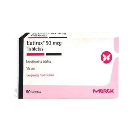 Eutirox Levotiroxina Sódica 50mg X 50 Tabletas Merck Farmadon La