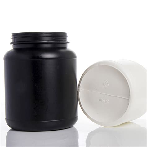 1100ml Hdpe Plastic Protein Powder Container Wholesale White Black