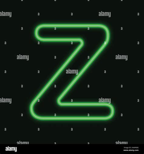 Isolated Neon Letter Z Night Show Alphabet Vector Illustration Eps