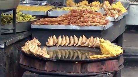 Indian Street Food In Old Delhi Gali Paranthe Wali Naan Bread And