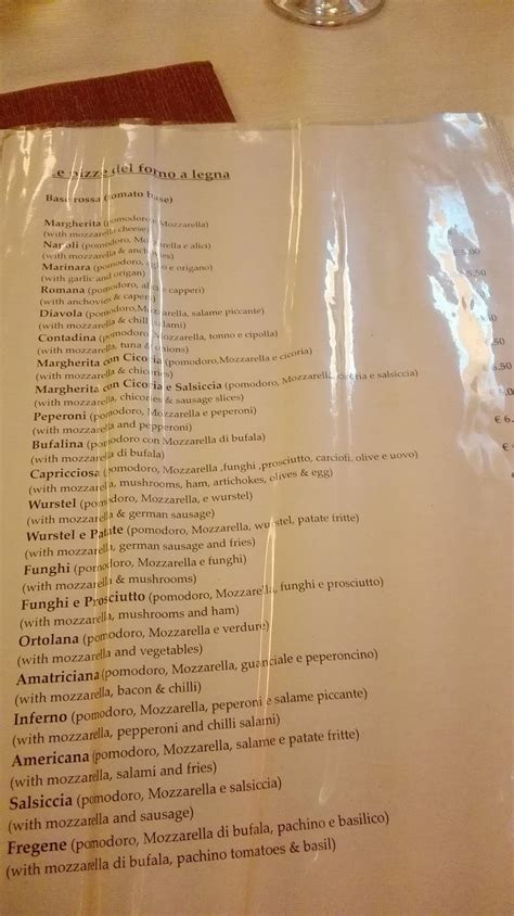 Menu Da La Piccola Amatrice Ristorante Roma