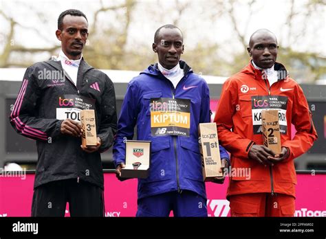 Kelvin Kiptum Winner Tamirat Tola Third And Geoffrey Kamworor