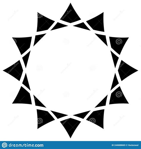 Abstract Circle Circular Geometric Graphic Icon And Symbol Radial