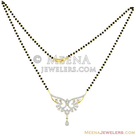 18K Designer Diamond Mangalsutra - DiMa11947 - US$ 3,023 - 18Kt gold ...