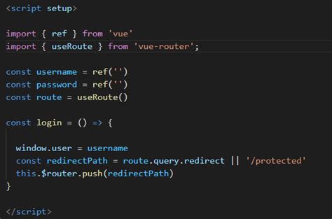 Vuejs Vue Using Script Setup How To Access This Router Push