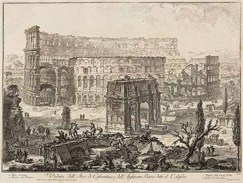 View Of The Arch Of Constantine And The Flavian Amphitheater Called The