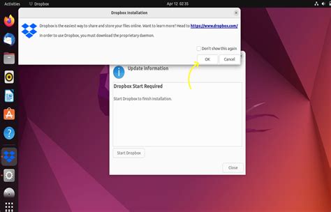 How To Install Dropbox On Ubuntu Using Terminal GUI