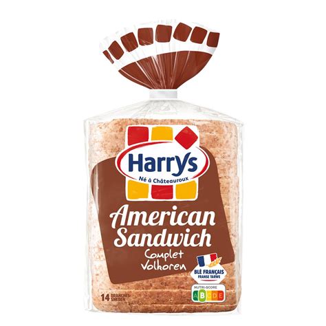 HARRYS Pain de mie complet sans additifs 14 tranches 600 g pas cher à