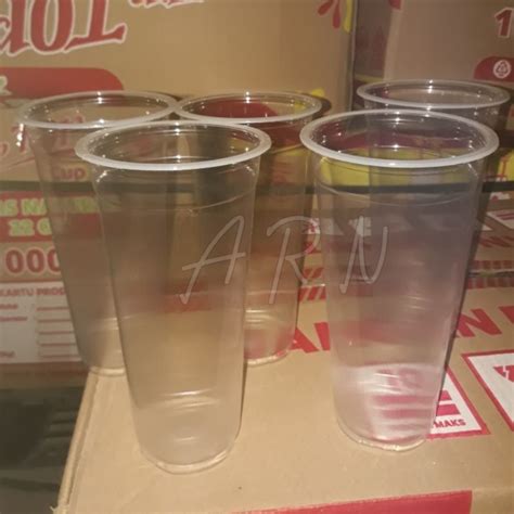 Jual Cup Gelas Plastik 22 OZ Polos SLIM TIPTOP Gelas Es Teh Jumbo