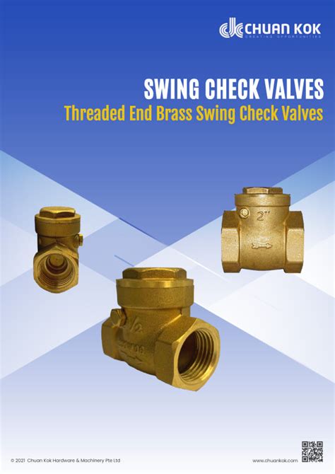 Threaded End Brass Check Valve Chuan Kok