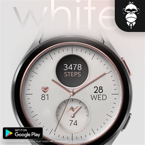 White Elegant Analog Watch Face Rgalaxywatchface