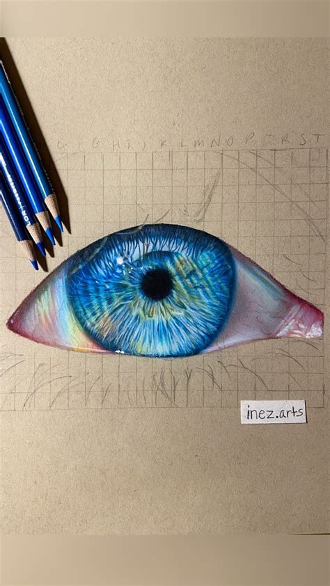 rainbow eye drawing work in progress 🩵 | Eye drawing, Drawings, Eye art