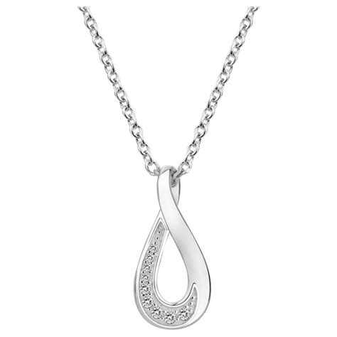 Collier Fantaisie Femme Carador En Argent Avec Oxydes De Zirconium