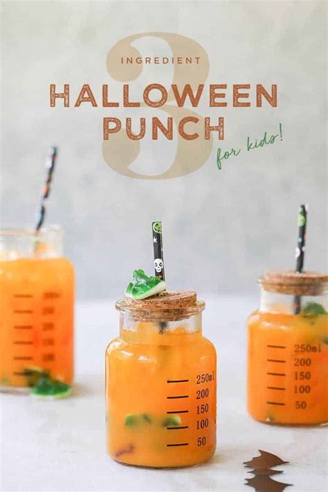 Three Ingredient Halloween Punch For Kids