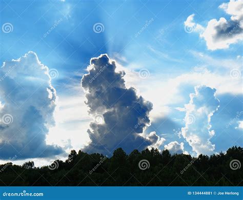 Sunlight Streaming Through A Cloud Stock Image Image Of Weather