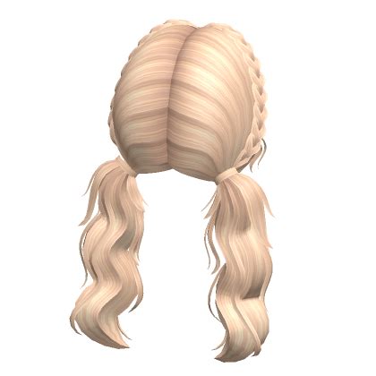 Preppy Braided Messy Pigtails Blonde Roblox