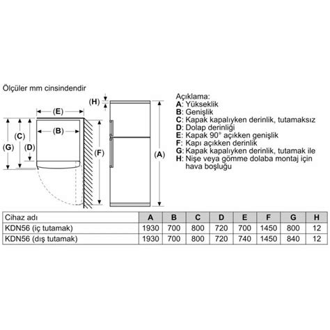 Buzdolapları ve Derin Dondurucular BOSCH KDN56XWF1N Serie 4 Üstten