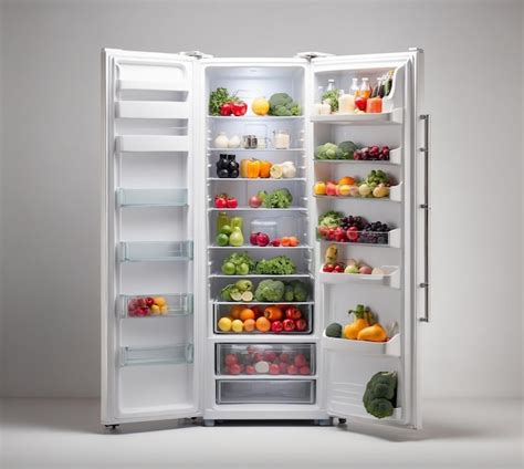 Un Refrigerador Lleno De Frutas Y Verduras Frescas Concepto De