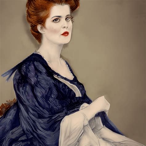 Beautiful Gibson Girl Portrait In Period Dress · Creative Fabrica