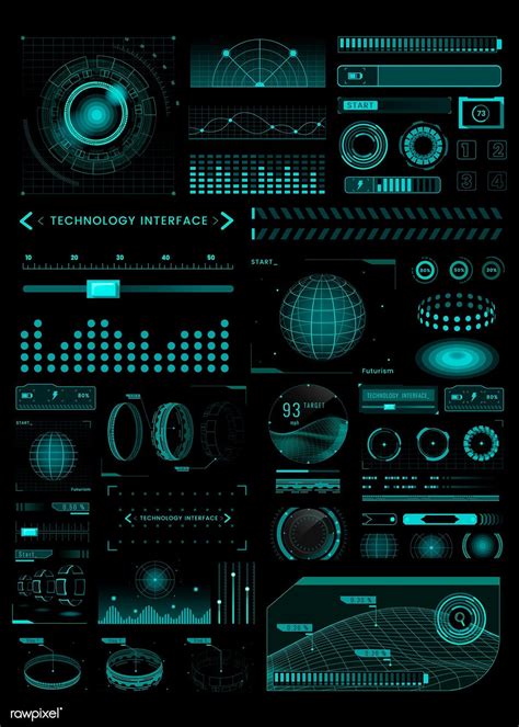 Technology Interface Template Design Elements Vector