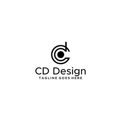 Cd Ou C Ou Dc Ou D Vecteur De Mod Le De Conception De Logo De Lettre