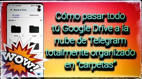 Cómo tener tu Drive totalmente organizado en Telegram con