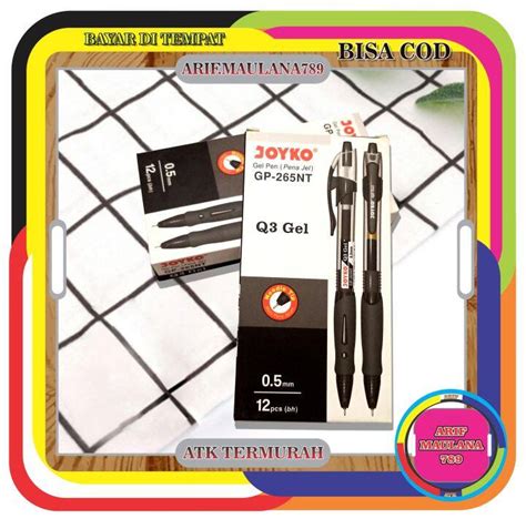 Pulpen Q Gel Joyko Mm Hitam Isi Lazada Indonesia