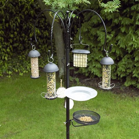 Garden Birds Gardman Complete Wild Bird Feeding Station With 4 Feeders