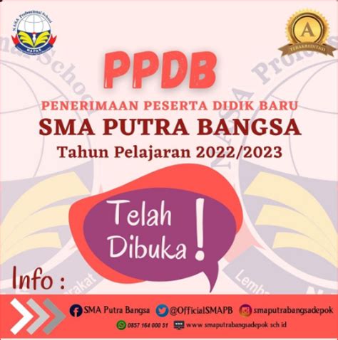 SMA Putra Bangsa Depok Siap PPDB 2022 2023 SMA Putra Bangsa