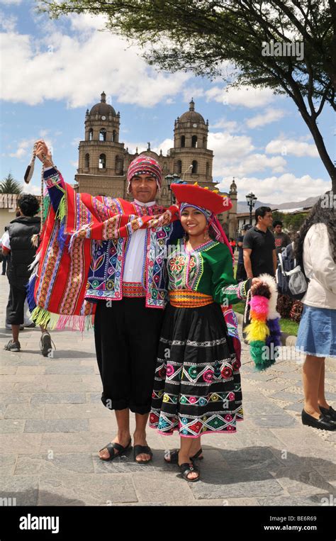 Cajamarca Peru September 5 Peruvian Dancers In Traditional Clothing