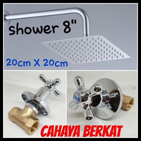 Jual Paket Wall Shower Tanam Stainless Kotak In Cm Shopee Indonesia